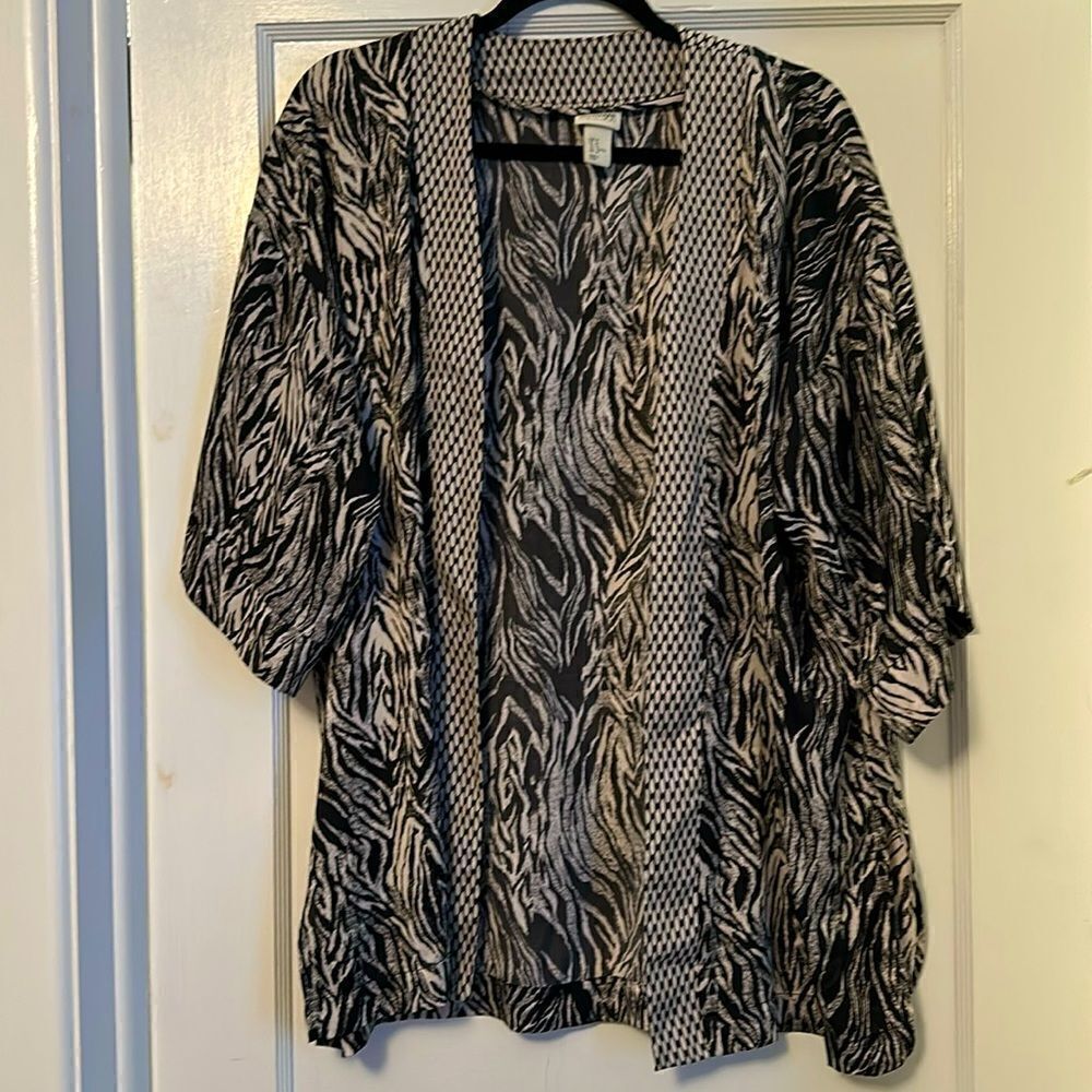 H&M Zebra Print Kimono / Cover Up
